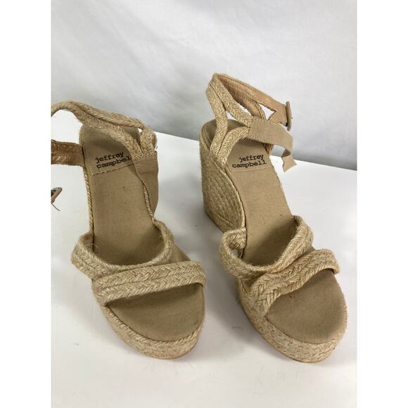Jeffrey Campbell Sofia Woven Platform Wedge Sandals 41 / 10 - Picture 3 of 7